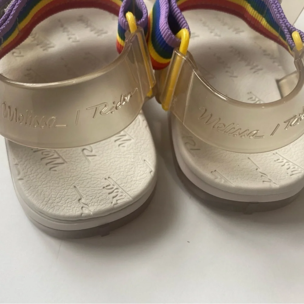 MINI MELISSA Papete Rider Rainbow Glitter Sandals